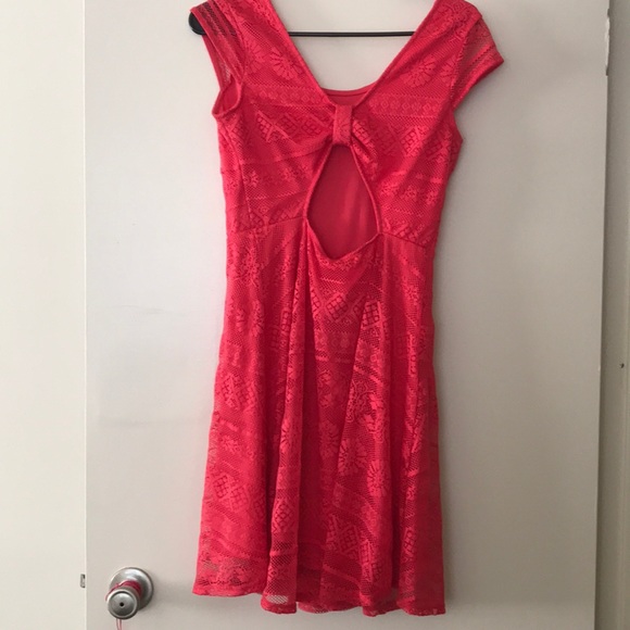 coral dress - Picture 2 of 2